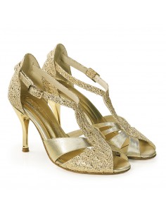 Chaussures salomé or à talon