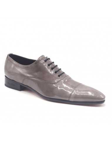 Chaussure homme cuir verni taupe