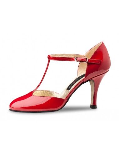 Chaussures salomé cuir verni rouge