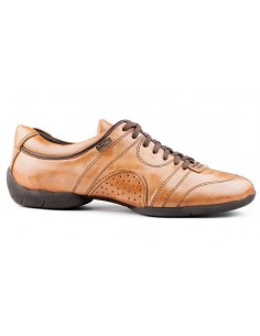 Sneakers cuir camel