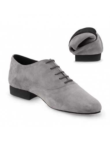 Chaussures de danse homme grises en daim
