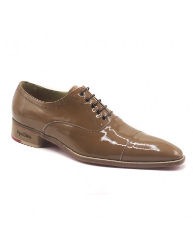 Chaussures homme vernis camel