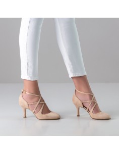 Chaussures nude daim lanières 2