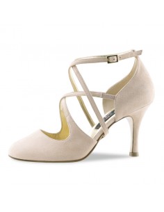 Chaussures nude daim lanières