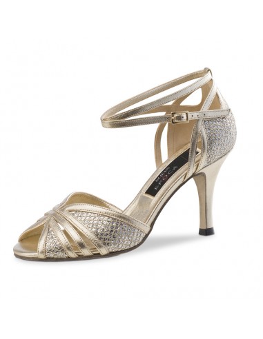 Chaussures femme en cuir champagne