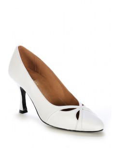 Escarpins cuir blanc confort