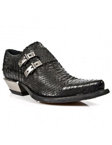 Chaussures homme rock serpent noir