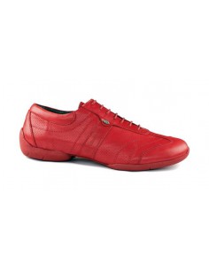 Sneakers homme cuir rouge