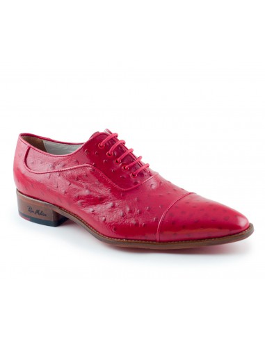 Chaussures de ville homme rouge en cuir