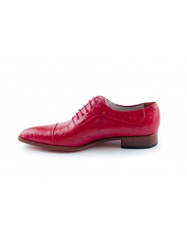 Chaussures de ville homme rouge en cuir